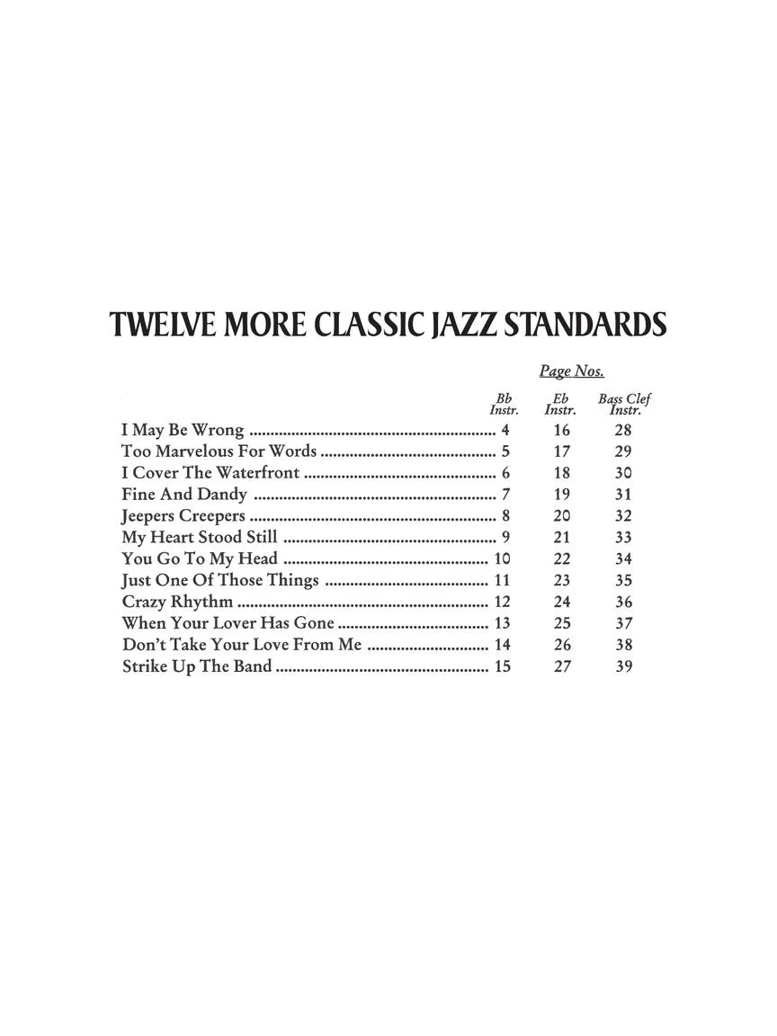 Twelve More Classic Jazz Standards - Image 2