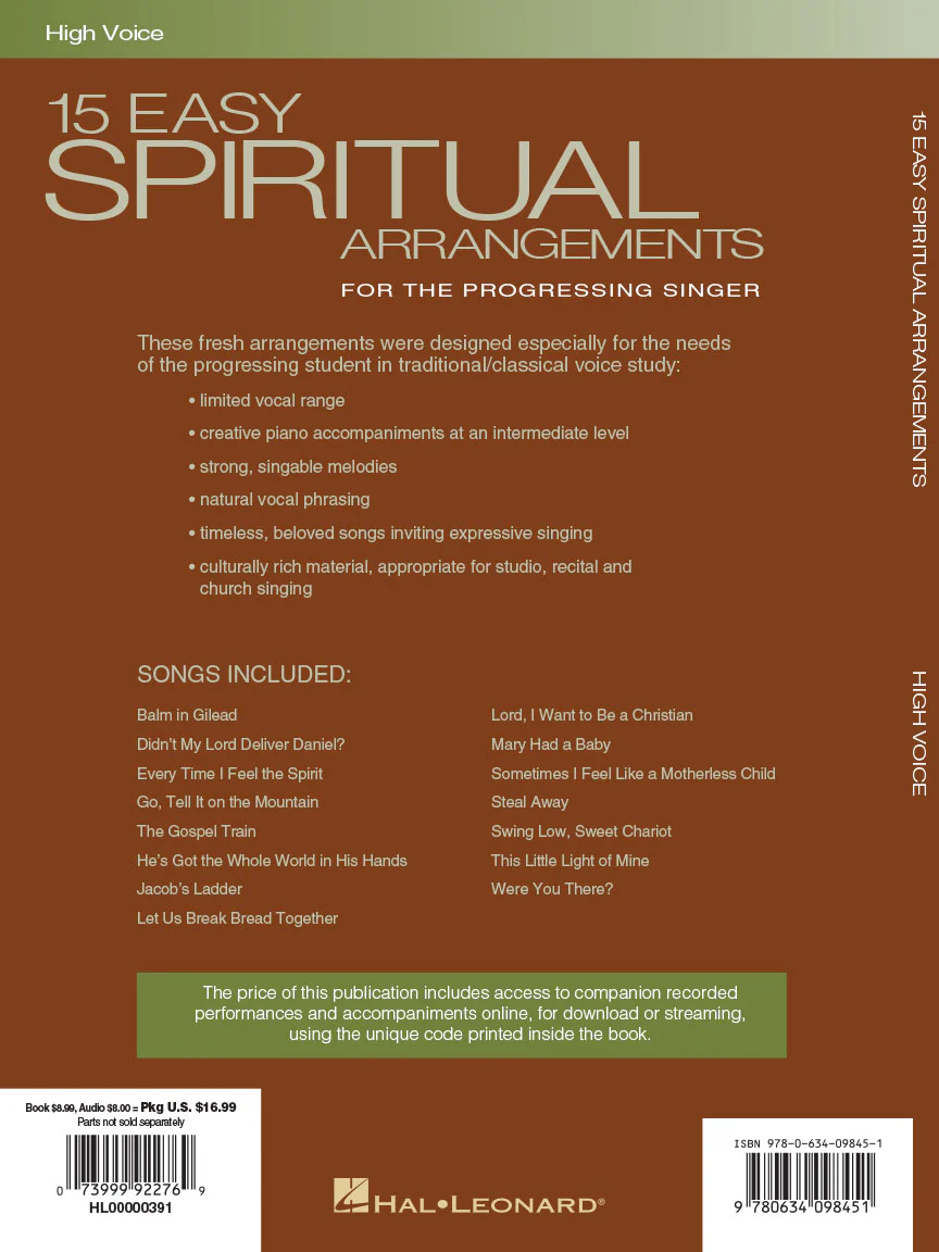 15 Easy Spiritual Arrangements for the Progressing Singer High Voice - Image 2