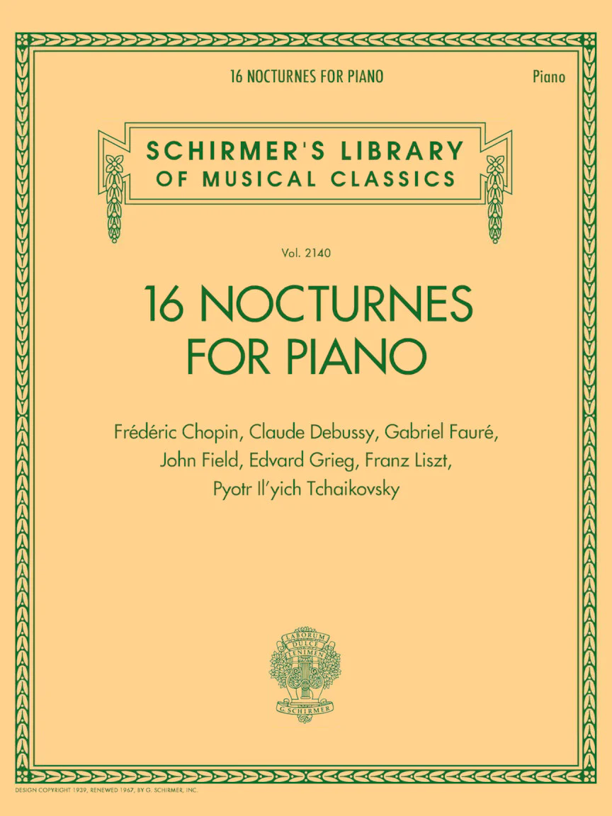 16 Nocturnes For Piano Schirmer Library - Schirmer Library 2140
