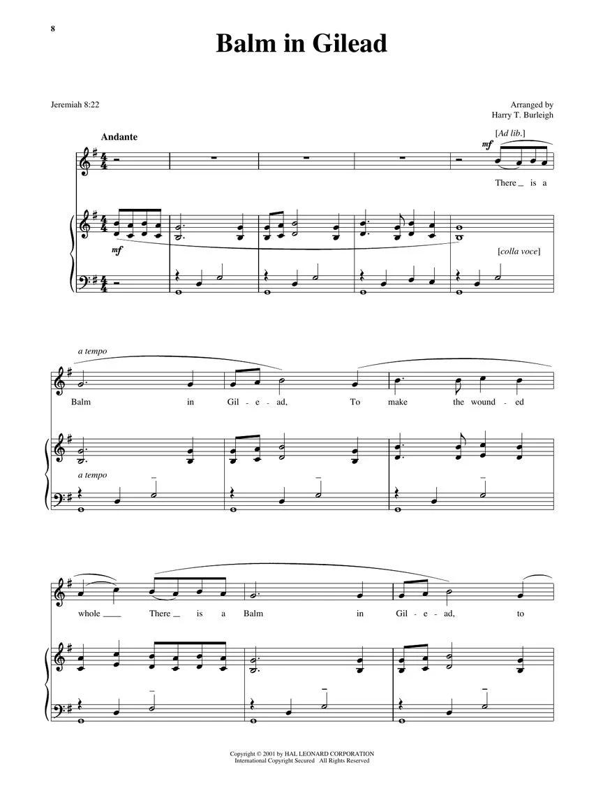 25 Spirituals Arranged by Harry T. Burleigh - High Voice - Image 3