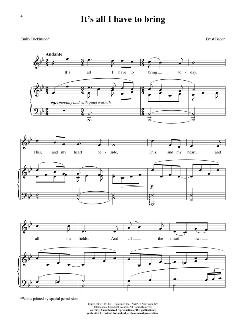 28 American Art Songs - High Voice And Piano - Image 4