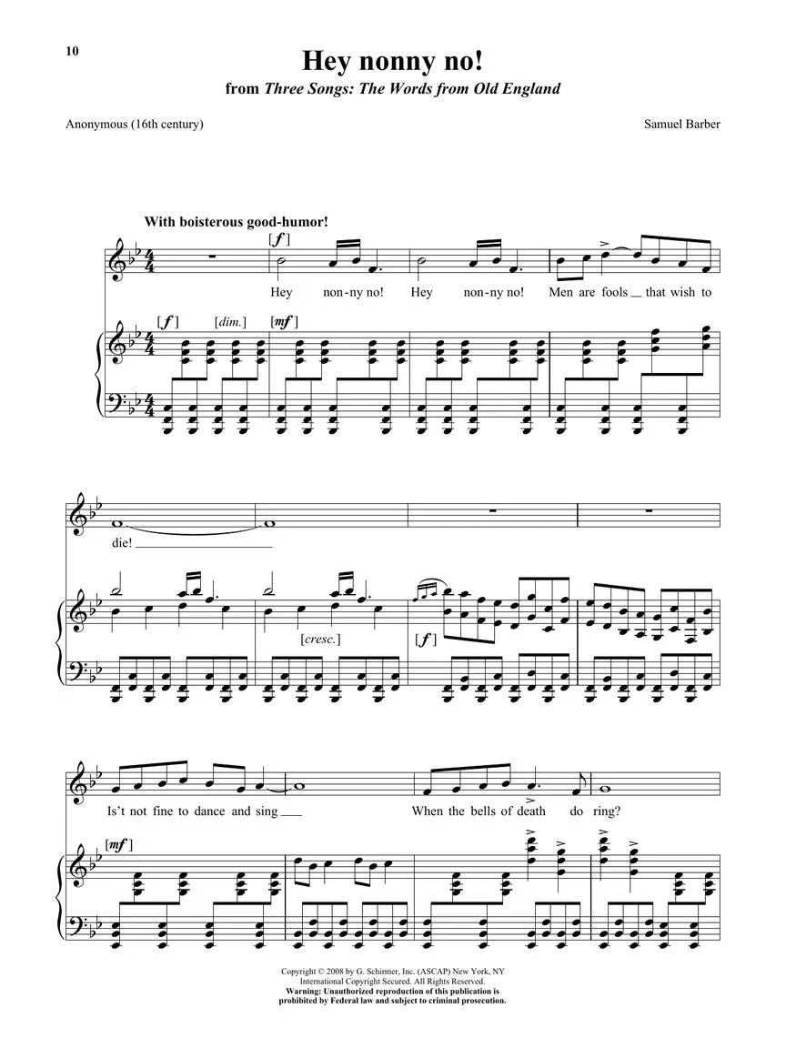 28 American Art Songs - Low Voice And Piano - Image 6