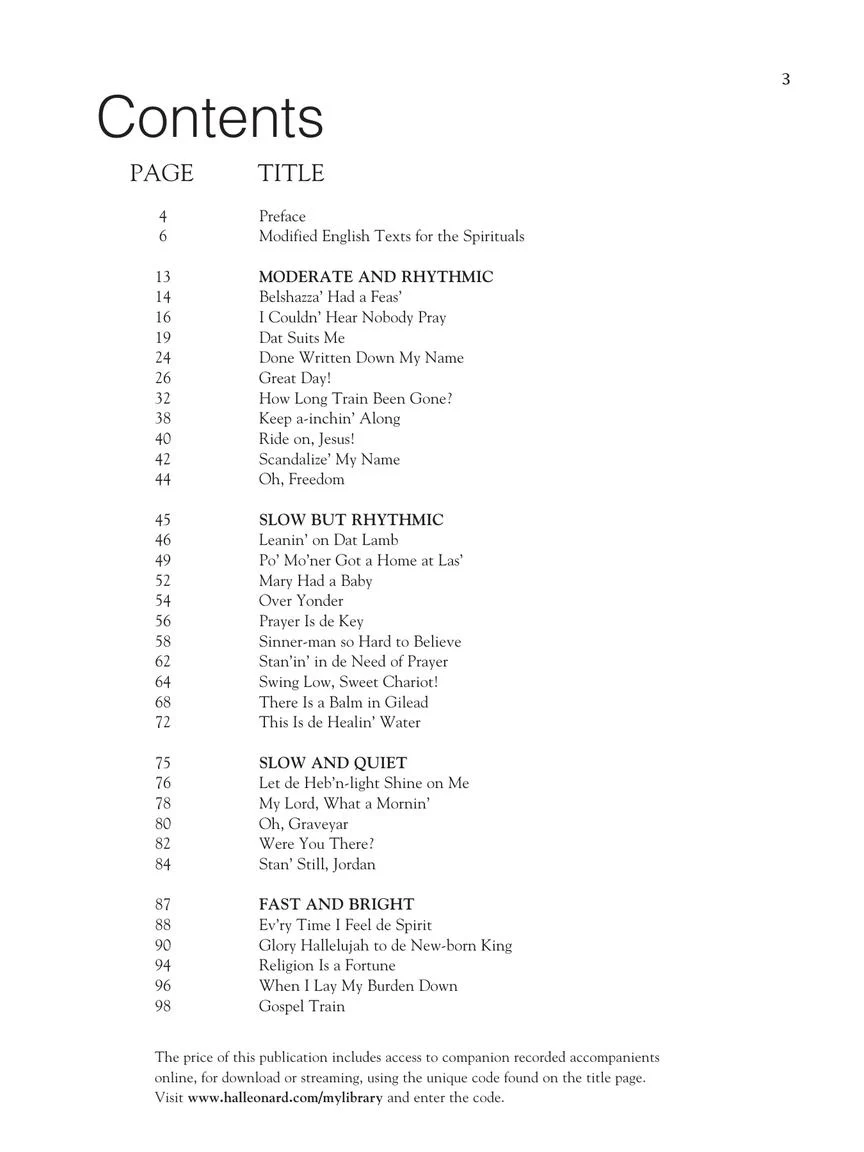 Johnson 30 Sprituals for Low Voice and Piano - Image 3