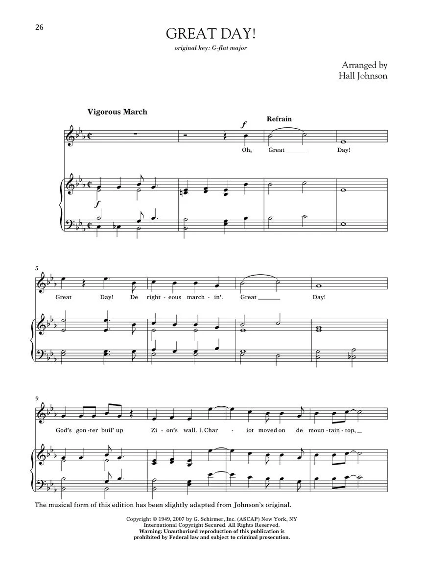 Johnson 30 Sprituals for Low Voice and Piano - Image 7
