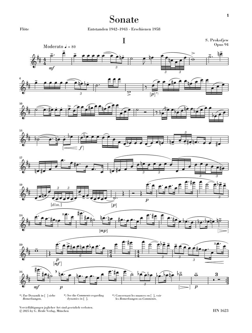 Prokofiev: Sonata D major, Op. 94 for Flute and Piano - Image 4