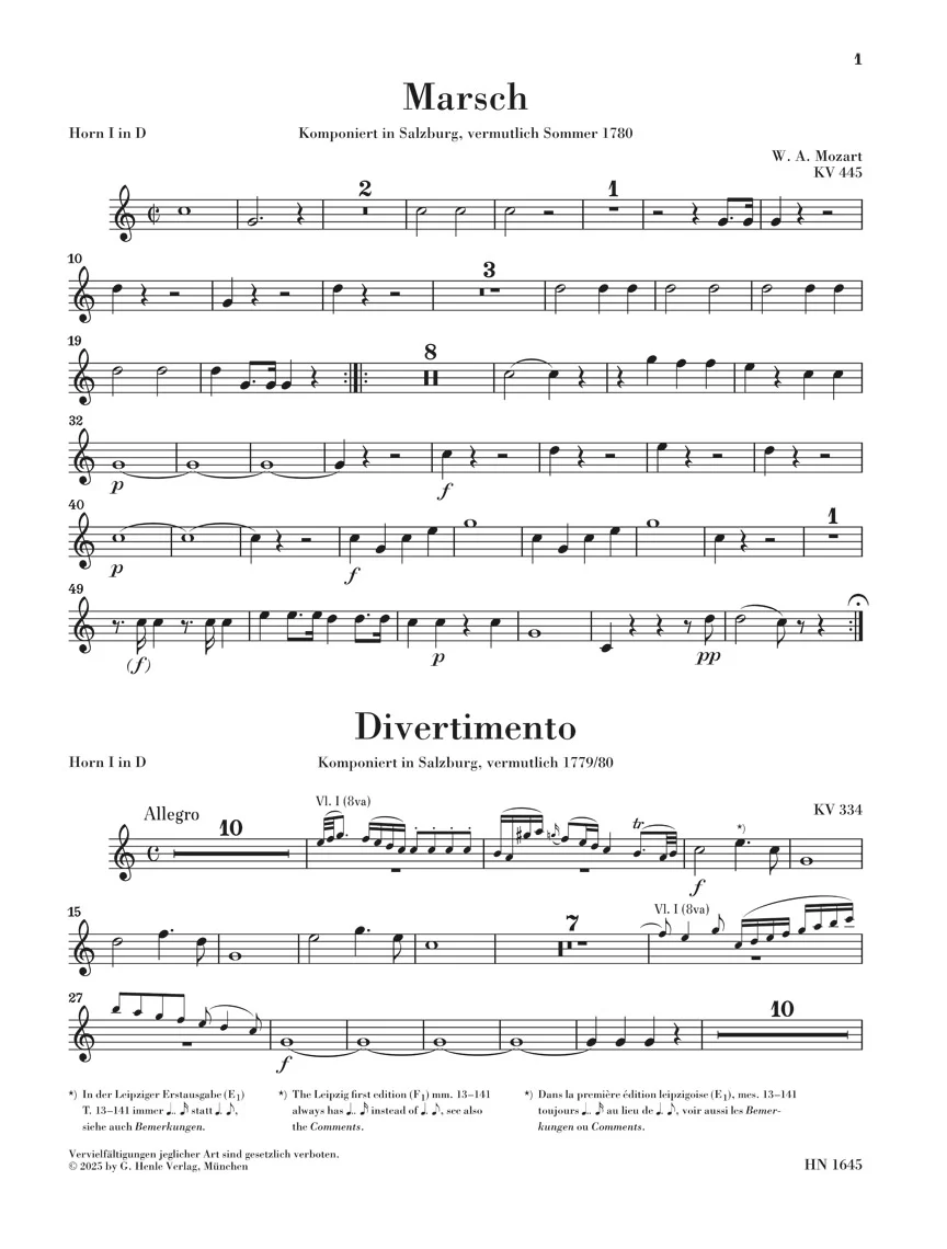Mozart: March K. 445 and Divertimento K. 334 - Image 2