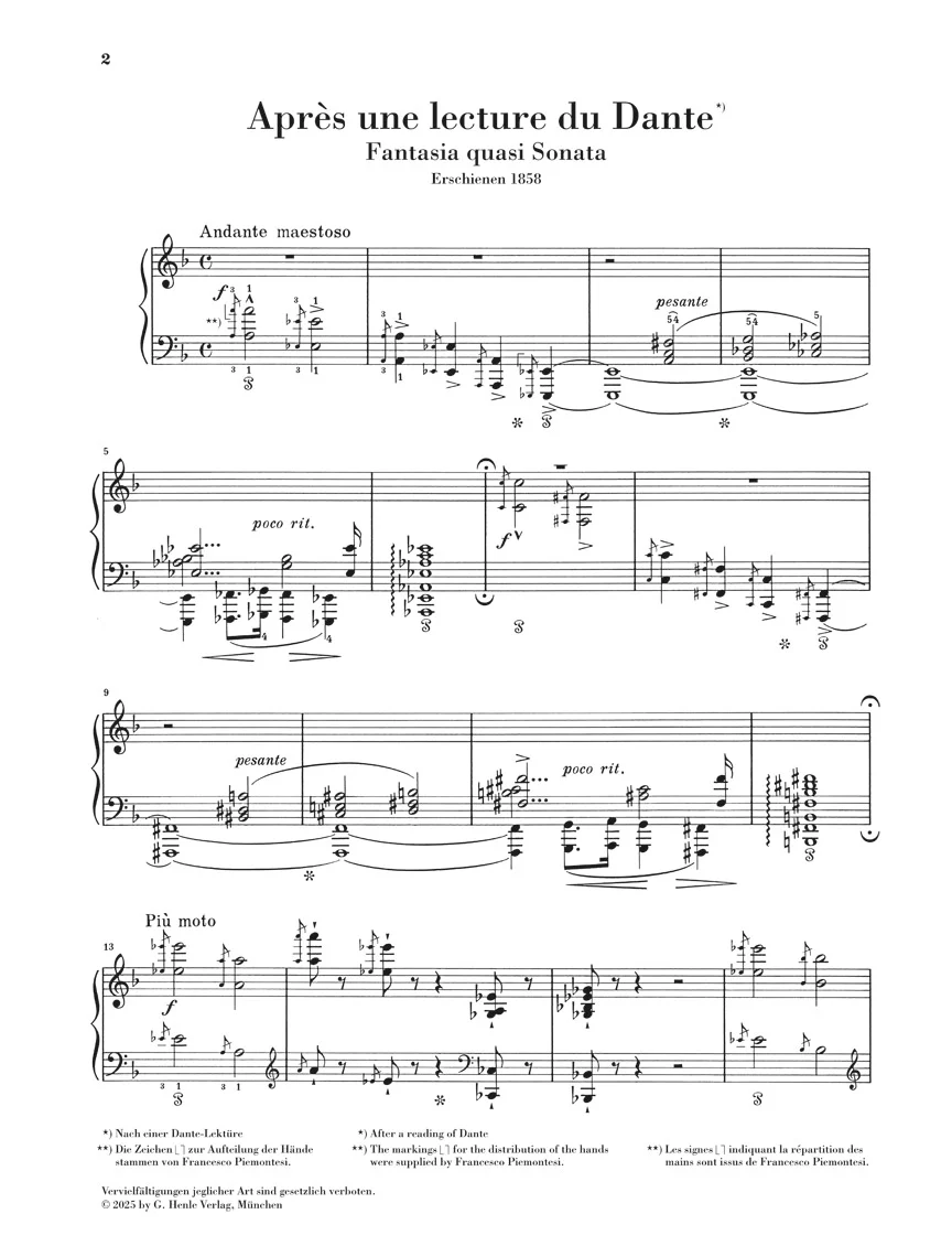 Liszt: Après Une Lecture Du Dante - Fantasia Quasi Sonata - Image 2