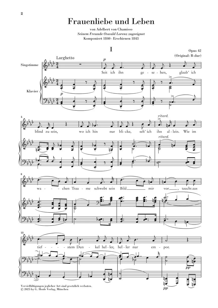 Schumann: Woman's Love and Life Op 42 (Frauenliebe und Leben) - Low Voice - Image 2