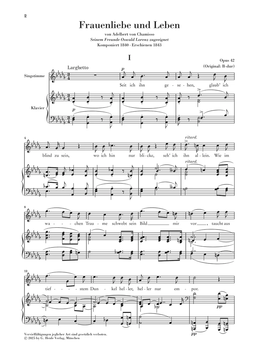 Schumann: Woman's Love and Life Op 42 (Frauenliebe und Leben) - High Voice - Image 2