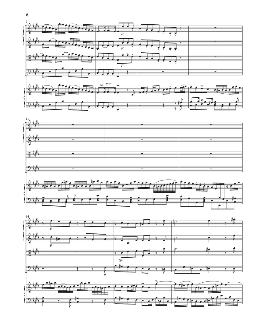 Bach: Harpsichord Concerto No. 2 E Major BWV 1053 (Full Score) - Image 3