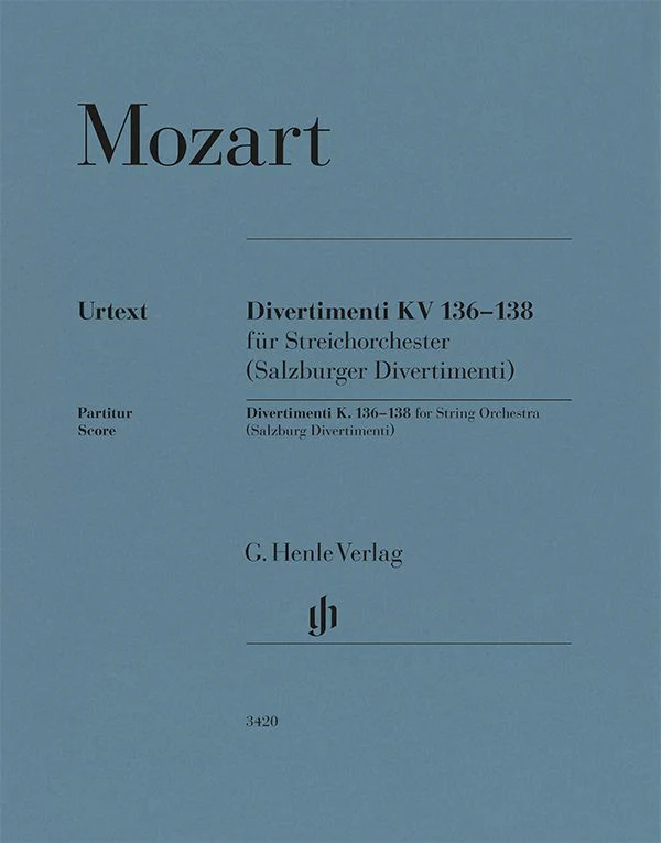 Mozart: Divertimenti K. 136-138 (Salzburg Divertimenti) (Full Score)