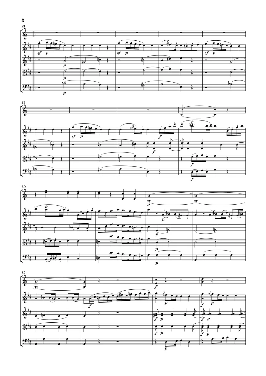 Mozart: March K. 445 and Divertimento K. 334 (Study Score) - Image 3