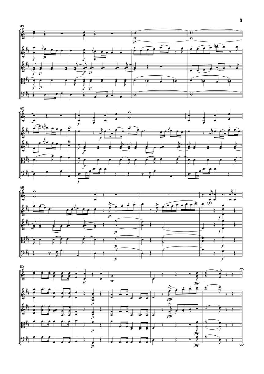 Mozart: March K. 445 and Divertimento K. 334 (Study Score) - Image 4