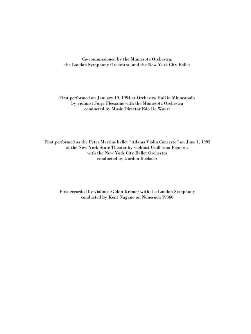 Adams: Violin Concerto (Full Score) - Image 2