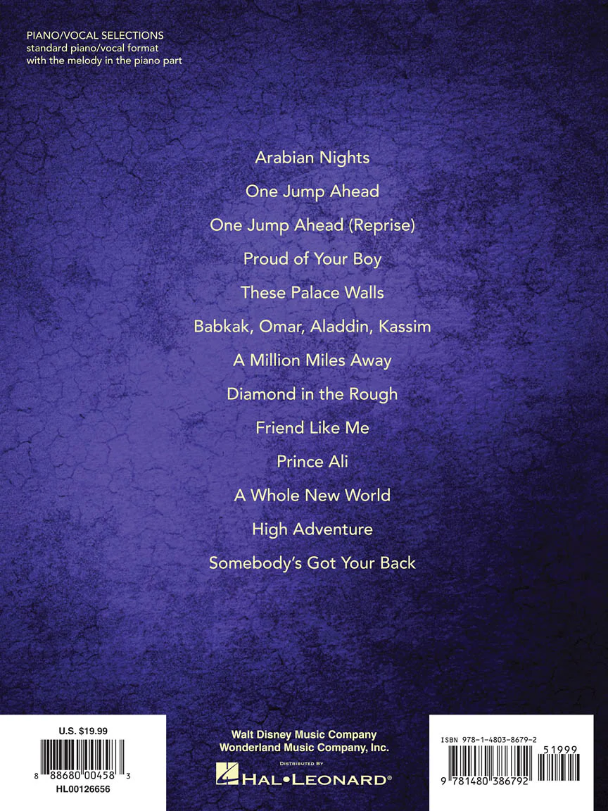 Menken: Aladdin, The Broadway Musical (Vocal Selections) - Image 2
