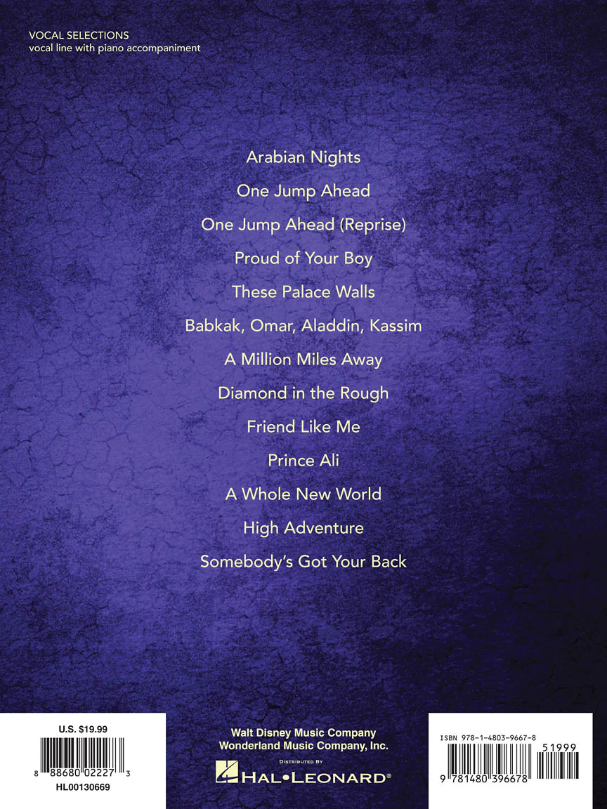 Menken: Aladdin - Broadway Musical Vocal Selections - Image 2