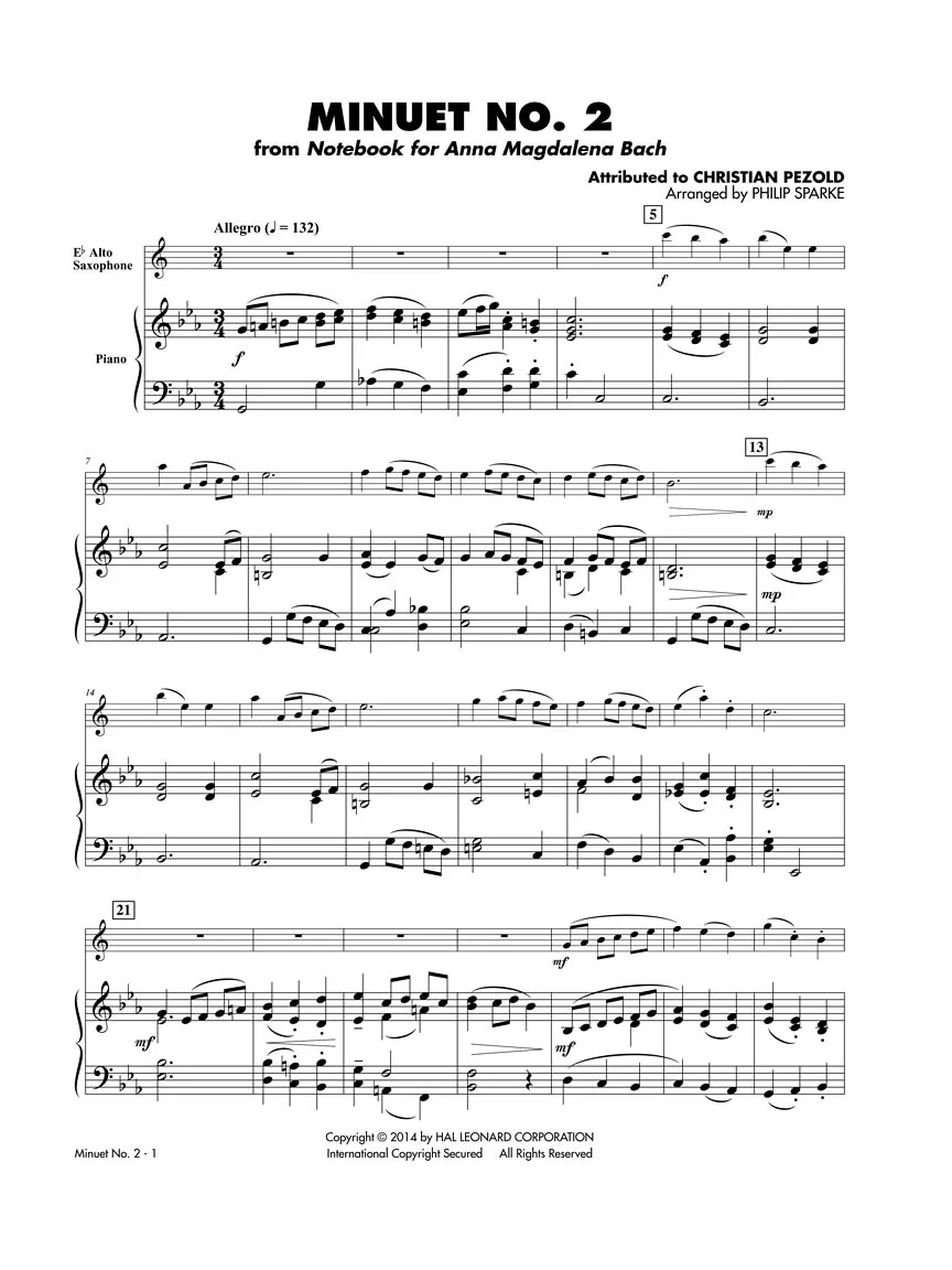 Classical Solos for Alto Saxophone, Vol. 2 - 15 Easy Solos for Contest and Performance - Image 5