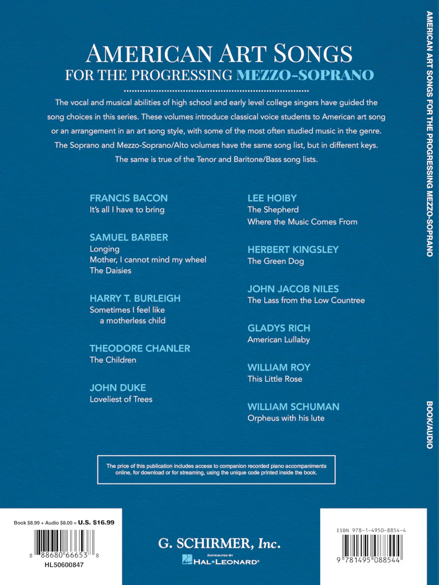 American Art Songs for the Progressing Singer - Mezzo-Soprano (With Online Accompaniments) - Image 5