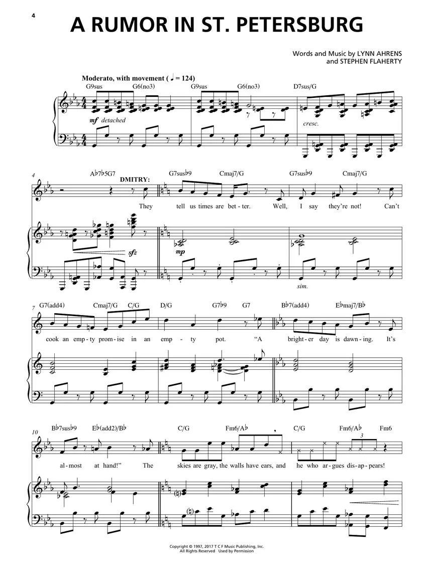 Anastasia - New Broadway Musical Vocal Selections - Image 3