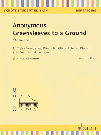 Greensleeves to a Ground 14 Divisions Treble Recorder and Piano