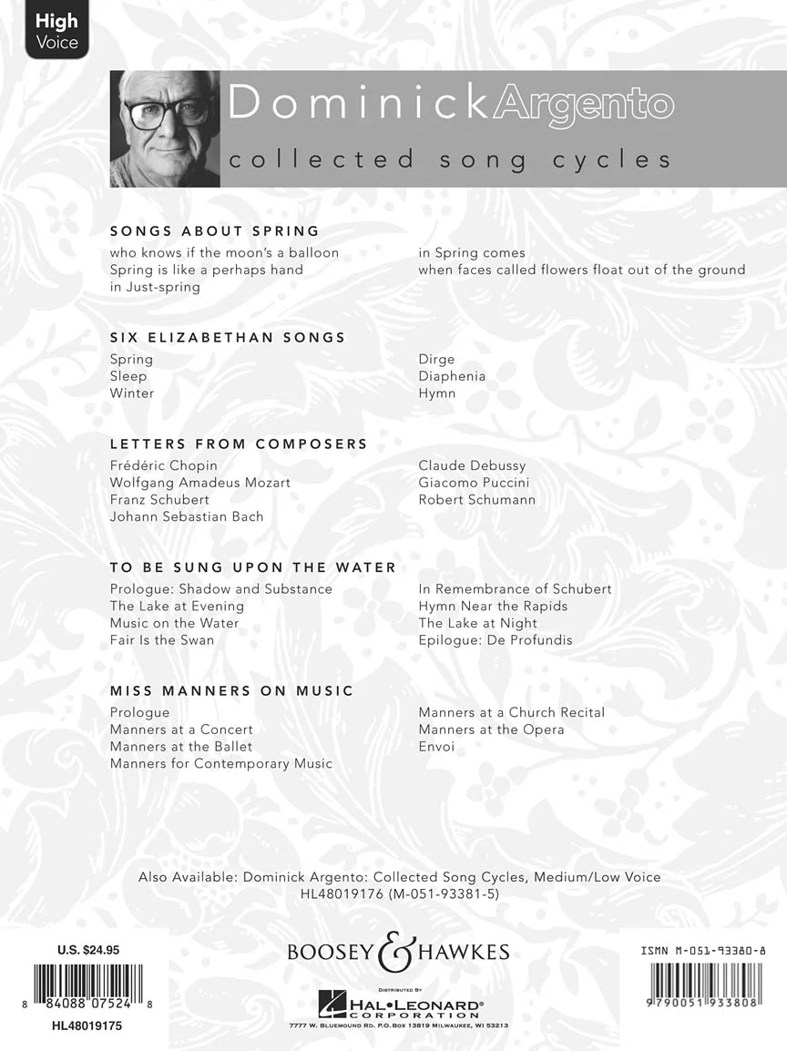 Argento Collected Song Cycles - Image 2