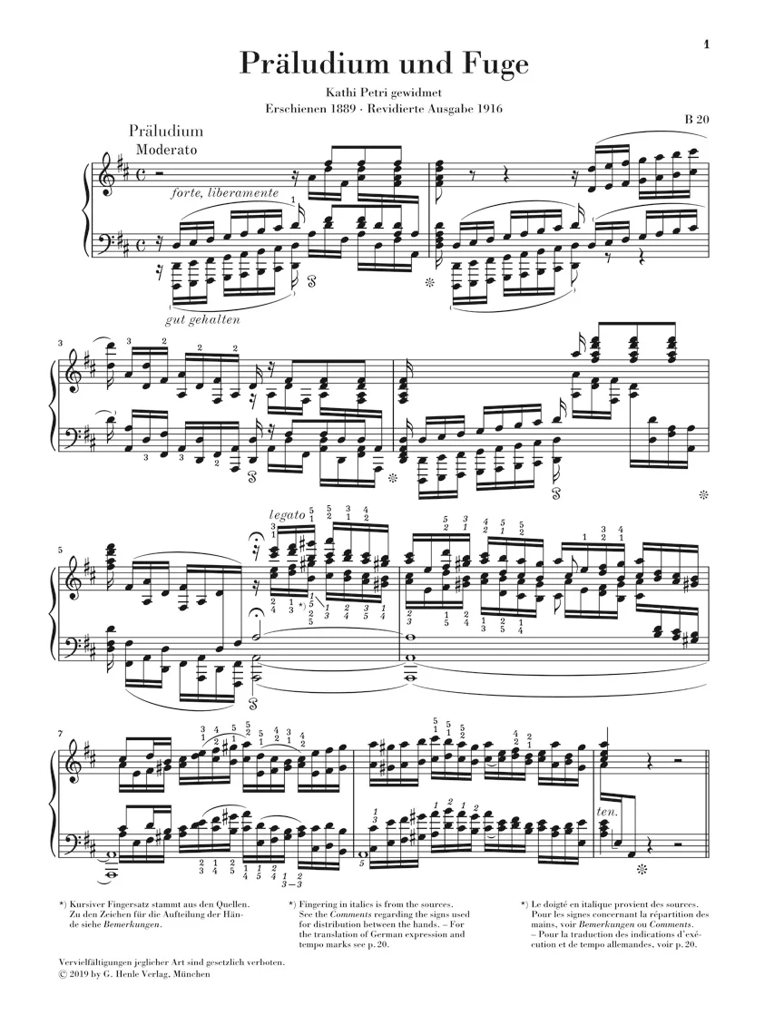 Bach-Busoni: Prelude and Fugue in D major for Organ BWV 532 - Image 2