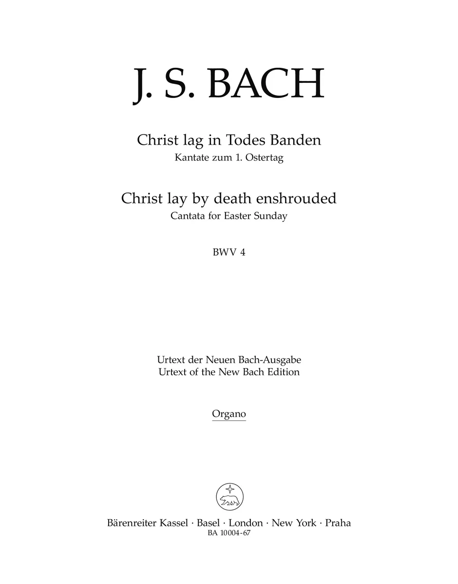 Christ lay by death enshrouded BWV 4 - Organ Part