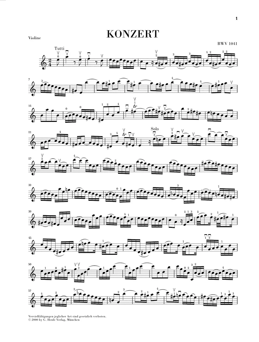 Bach: Violin Concerto in a minor BWV 1041 - Image 2