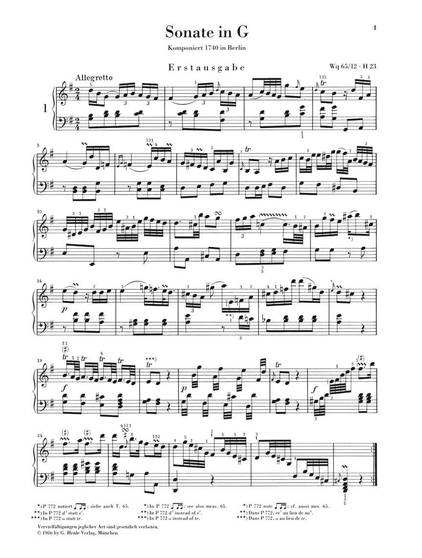 C.P.E. Bach: Piano Sonatas Selection, Volume I - Image 3