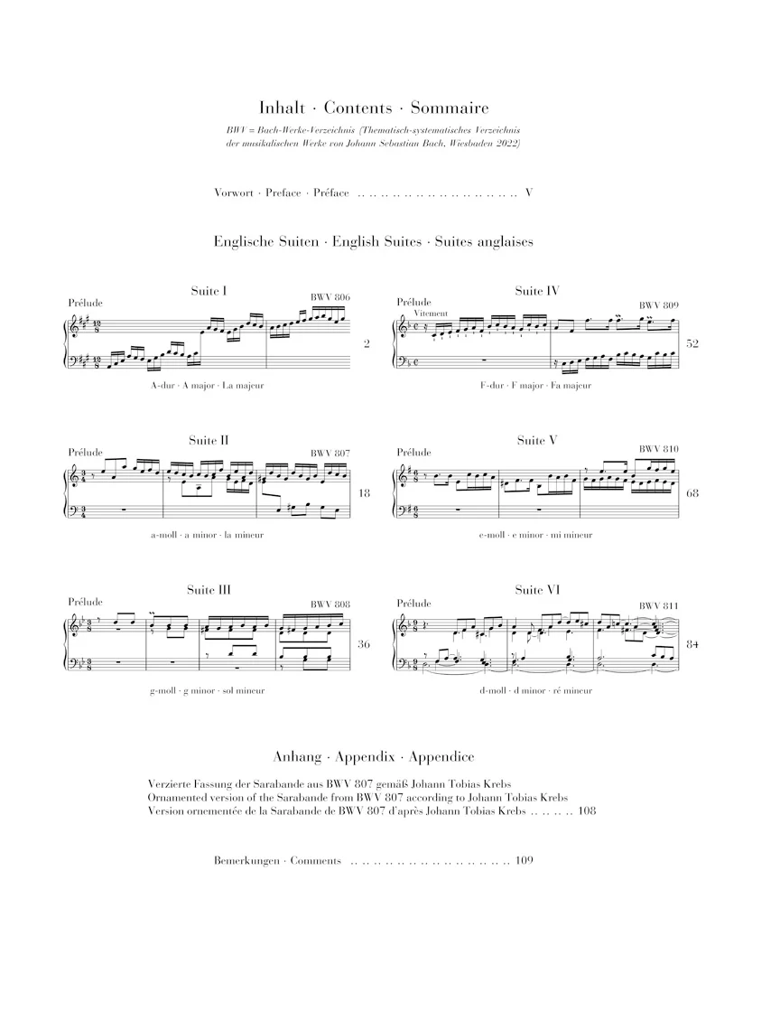 Bach: English Suites BWV 806-811 (Hardcover) - Image 2