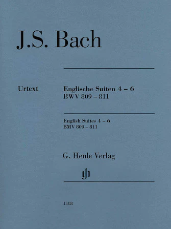 Bach: English Suites 4-6, BWV 809-811 (Without Fingering)