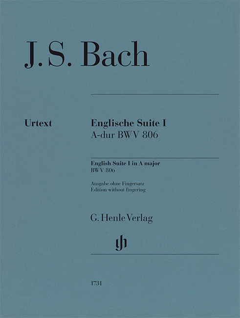 Bach: English Suite I in A major BWV 806 (Without Fingering)