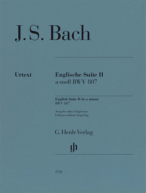 Bach: English Suite II in a minor BWV 807 (Without Fingering)