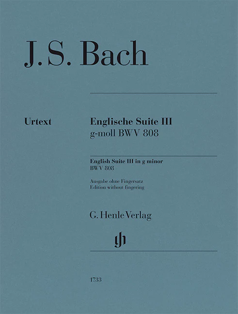 Bach: English Suite III in g minor BWV 808 (Without Fingering)