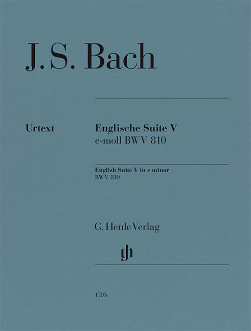 Bach: English Suite V in e minor BWV 810 (With Fingering)