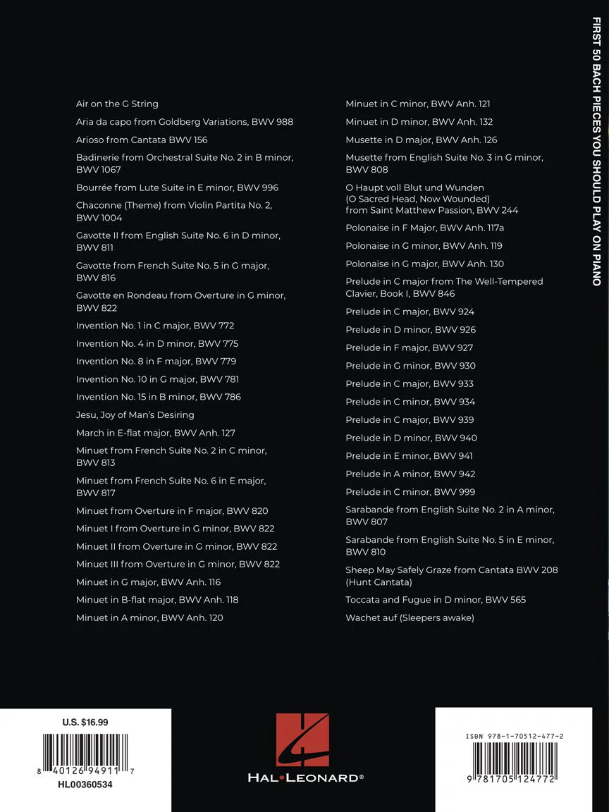 Bach First 50 Bach Pieces You Should Play on the Piano - Image 8