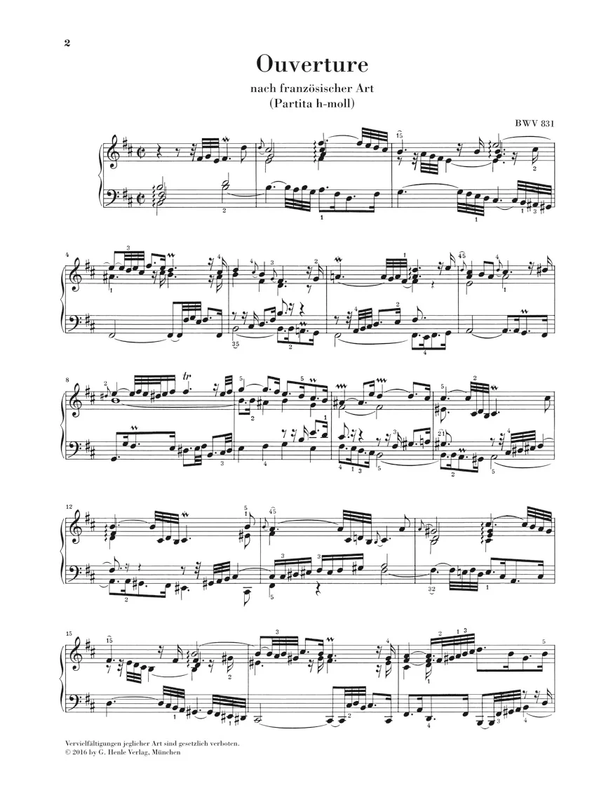 Bach: French Ouverture in b minor BWV 831 - Image 2