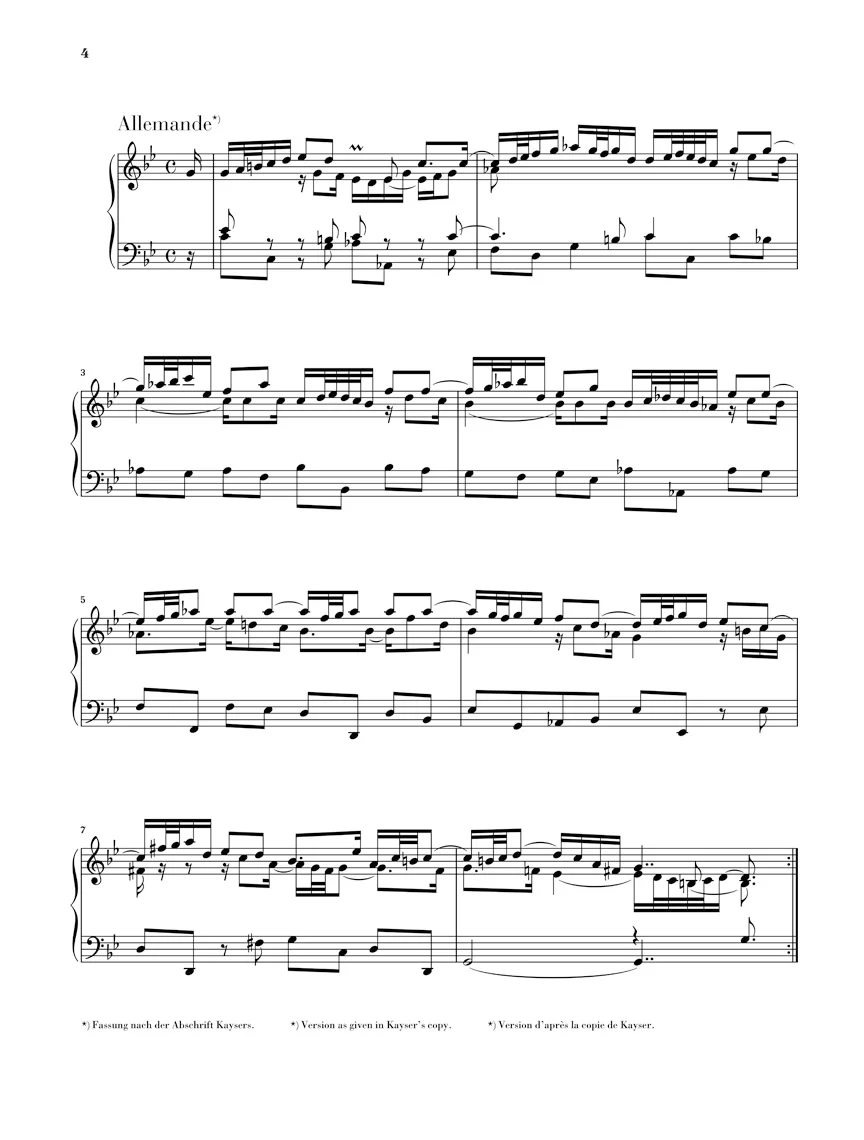Bach: French Suite 2 c minor BWV 813 (Without Fingering) - Image 4
