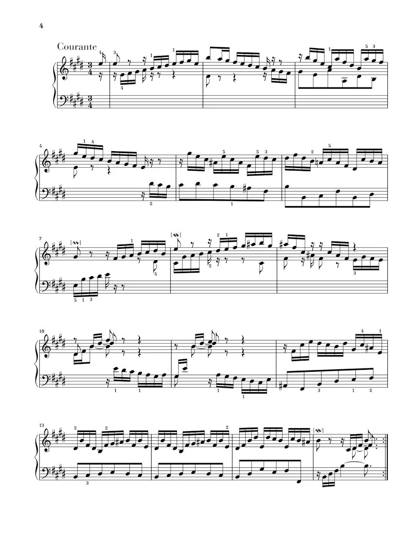 Bach: French Suite 6 E major BWV 817 - Image 4