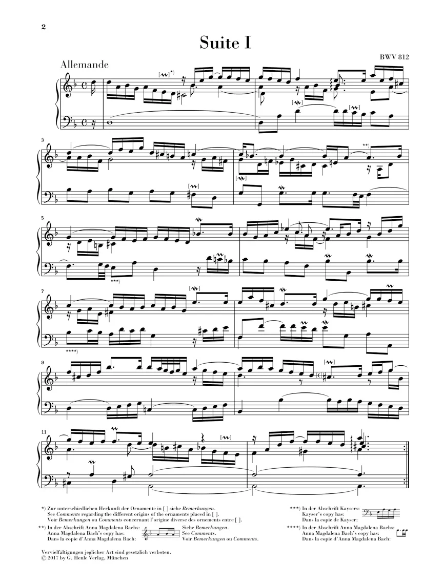 Bach: French Suites BWV 812-817 (Without Fingering) - Image 2