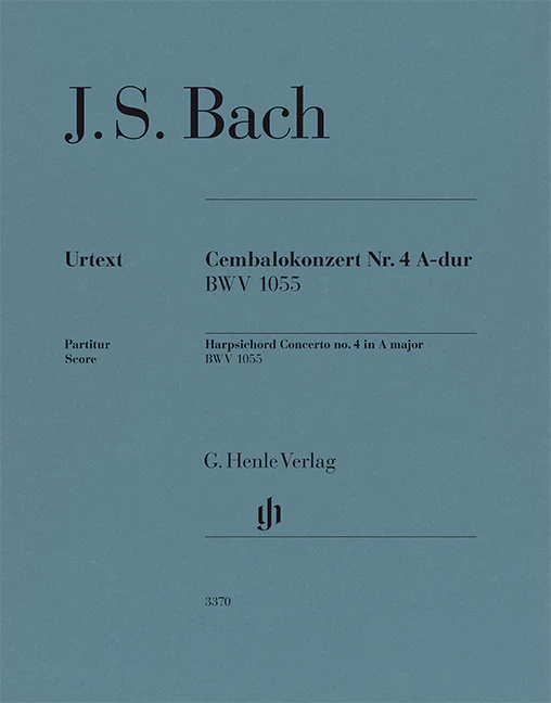 Bach: Bach Harpsichord Concerto No. 4 in A major BWV 1055 (Score)