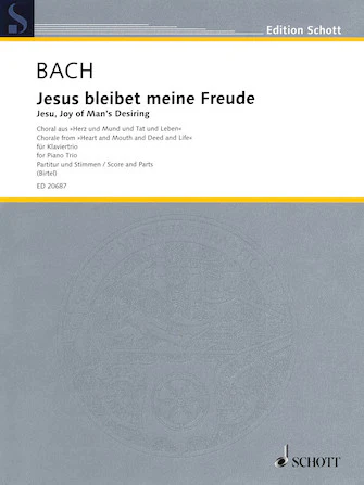 Jesu Joy of Man's Desiring for Piano Trio  Score & Parts