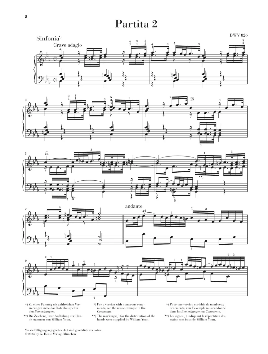 Bach: Partita 2 c minor BWV 826 - Image 2