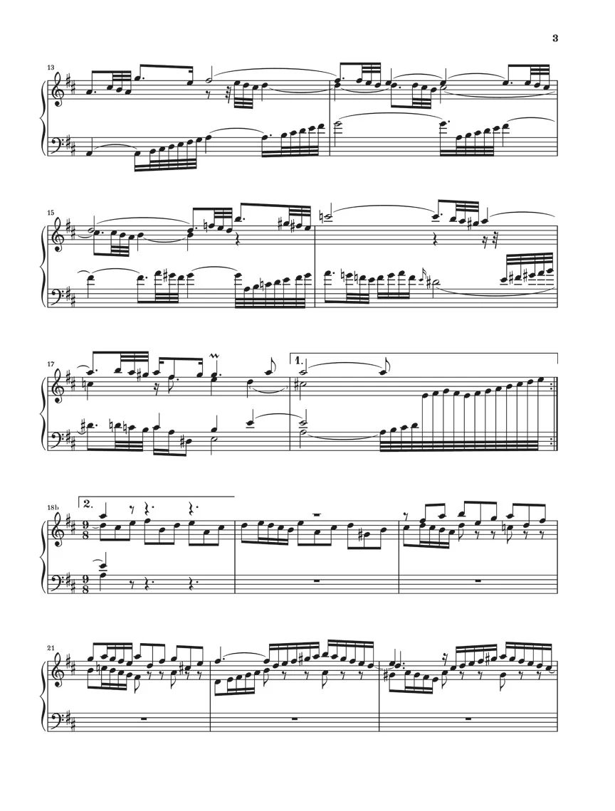 Bach: Partita 4 D major BWV 828 (Without Fingering) - Image 3