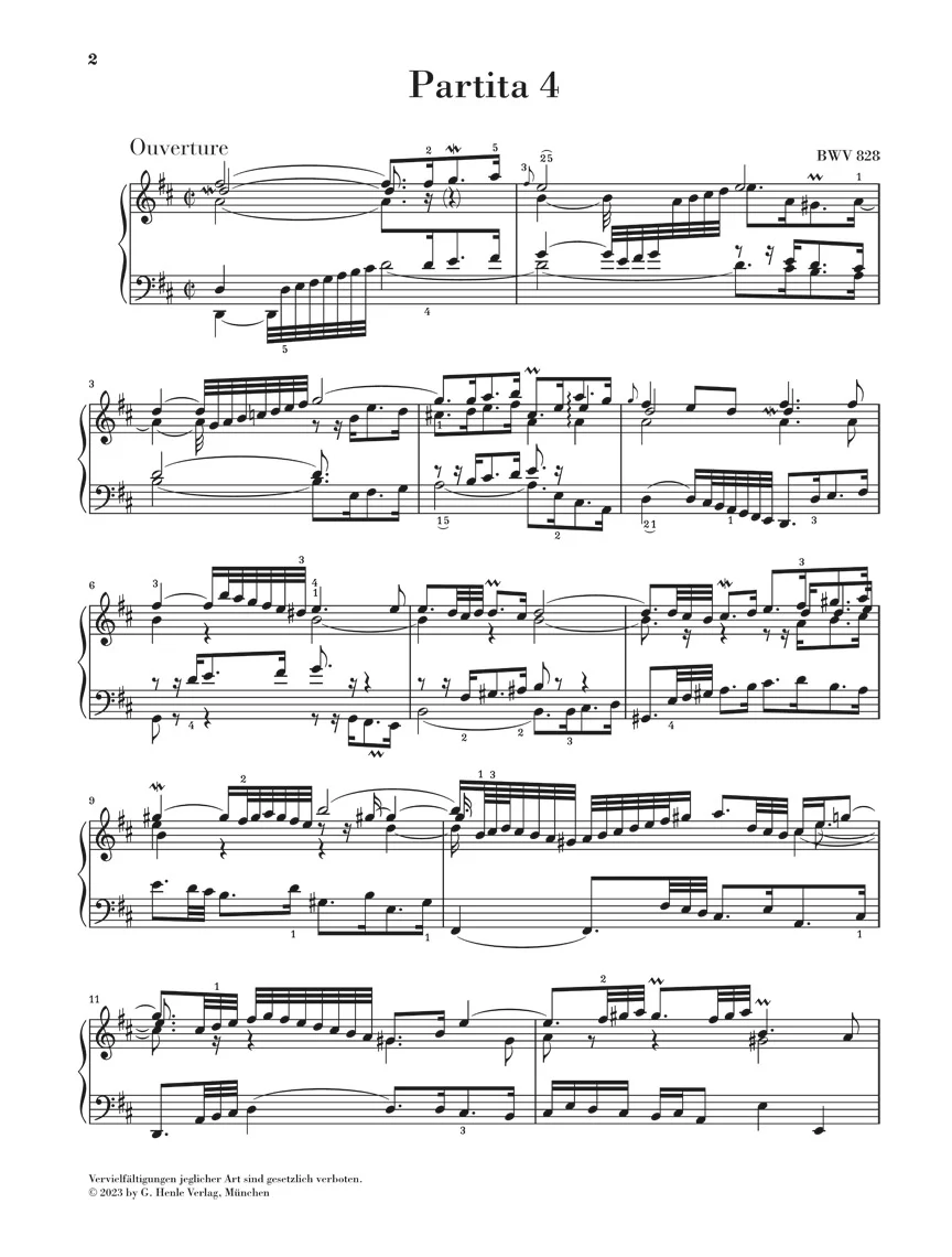 Bach: Partita 4 D major BWV 828 - Image 2