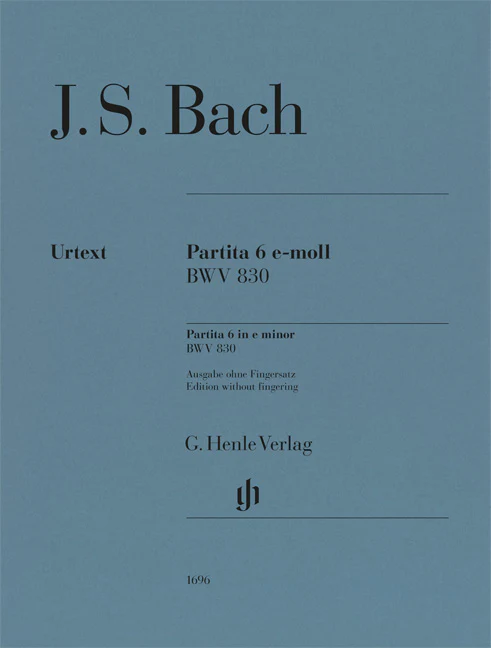Bach: Partita 6 e minor BWV 830 (Without Fingering)