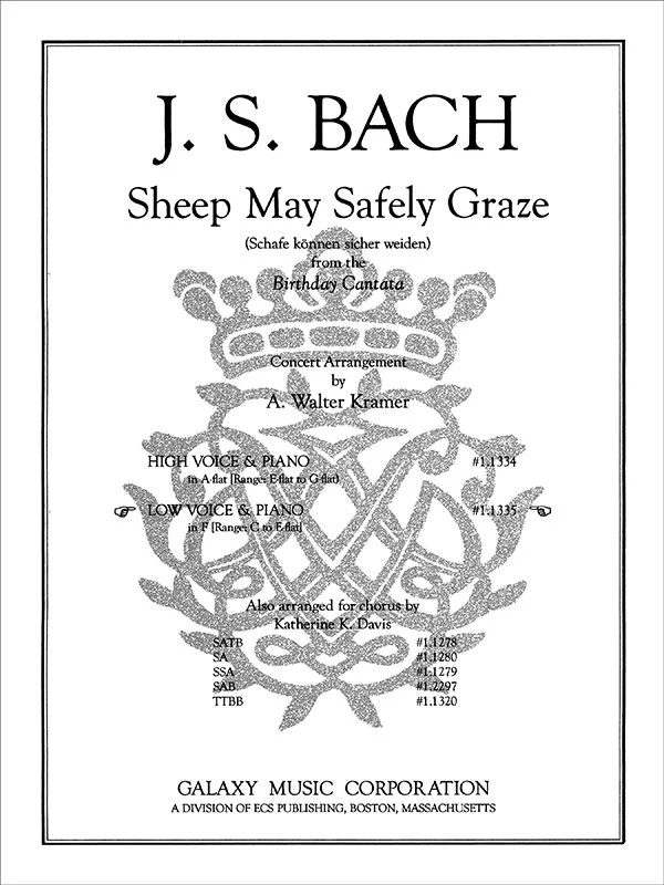 Bach Sheep May Safely Graze (Low Voice)