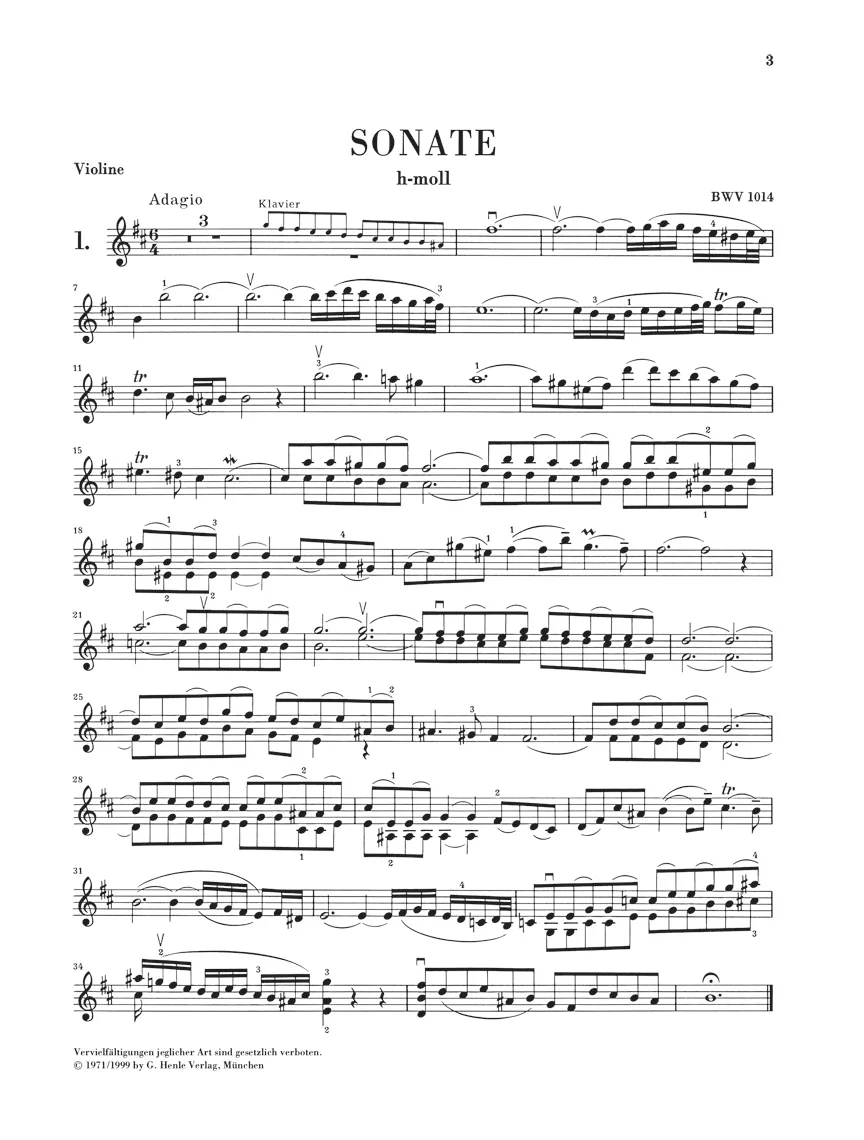 Bach: Sonatas for Violin and Piano (Harpsichord) Nos. 1-3 BWV 1014-1016 - Image 4
