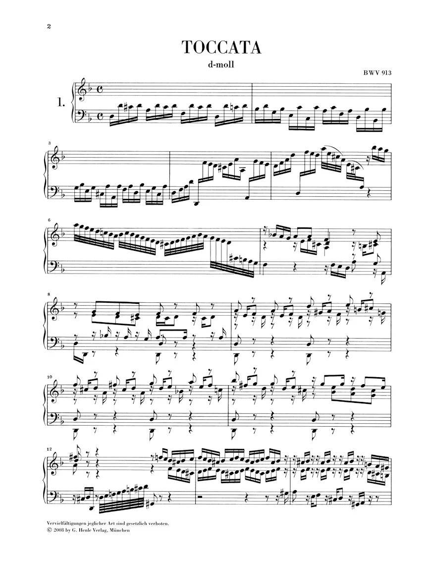 Bach: Toccatas BWV 910-916 (Without Fingering) - Image 2