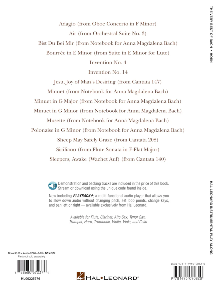 Bach, Very Best of - Instrumental Play-Along - Image 4